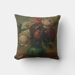 Cottagecore Renoir Floral Vintage Rose Art Cushion