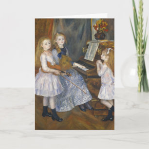 Cottagecore Renoir Musical Sisters Vintage Art Holiday Card