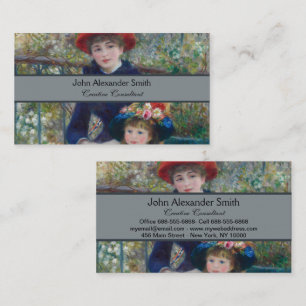 Cottagecore Renoir Sisters Garden Landscape Business Card