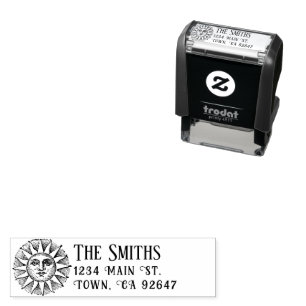 Cottagecore Return Address Sun Self-inking Stamp