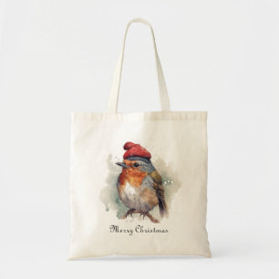 Cottagecore Robin Christmas Market Fashion Tote Bag