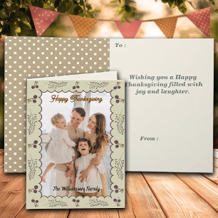 Cottagecore Rustic Vibes Thanksgiving Personalise Card