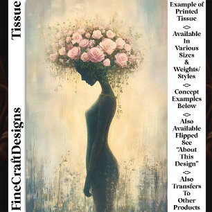 Cottagecore Soft Floral Goddess CZ3L Decoupage Tissue Paper