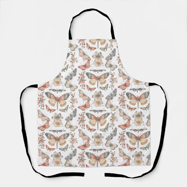 Cottagecore Style Butterflies Moths  Apron (Front)