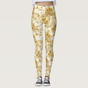 Cottagecore Sunflower Countryside Toile (7) Leggings