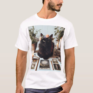 Cottagecore Tarot Cat – Mystical Witchy Vibes T-Shirt