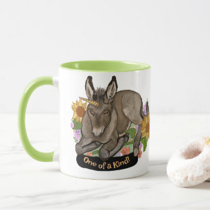 Cottagecore Unicorn Donkey One of a Kind Mug