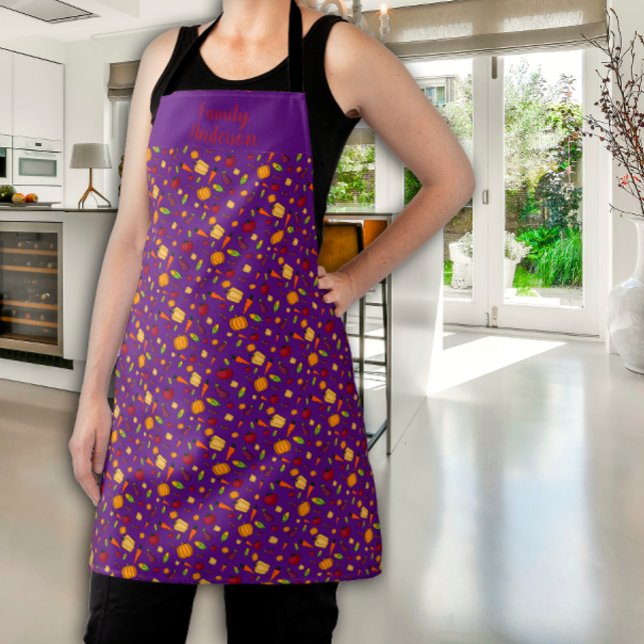 Cottagecore vegetables name purple apron (Creator Uploaded)
