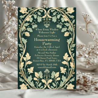 Cottagecore Vintage William Morris Housewarming Invitation