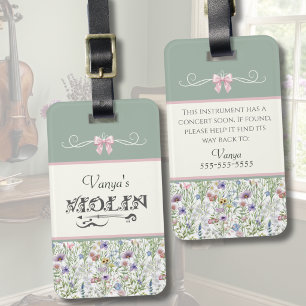 Cottagecore Violin Student Instrument Case Tag