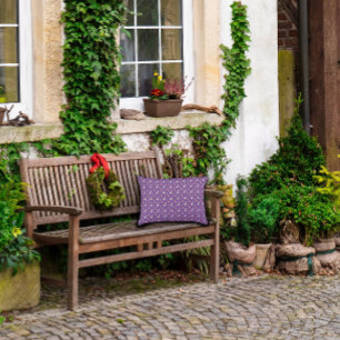 Cottagecore watercolor flowers lavender pattern  decorative cushion