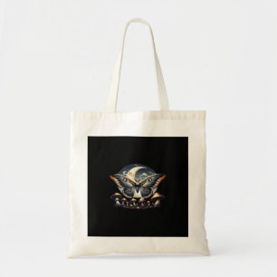 Cottagecore Whimsigoth Moth Mushrooms In Moonlight Tote Bag
