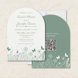 Cottagecore Wildflower Bridal Shower Invitation
