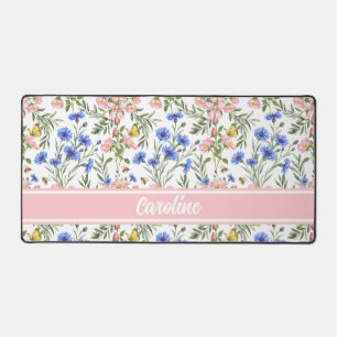 Cottagecore Wildflower Garden Workspace Desk Mat