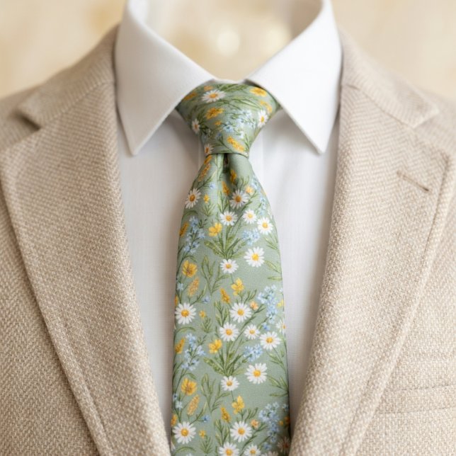 Cottagecore Wildflower Meadow  Tie (Creator Uploaded)