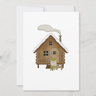 Cottagecore Winter Frog Illustration Gift Invitation