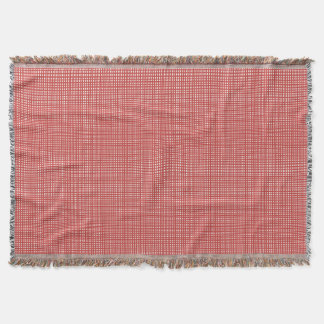 Cottagecore Wobbly Gingham Christmas Red  Throw Blanket