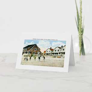 Cottages along the Shore, Fairfield, Connecticut Foil Greeting Card