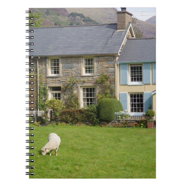 Cottages, Beddgelert, Gwynedd, Wales Notebook (Front)