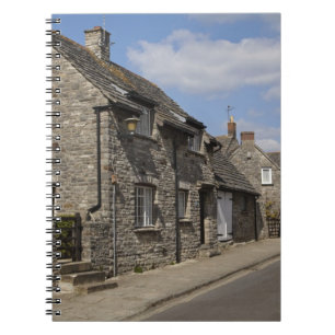 Cottages, Corfe Castle village, Dorset, England, Notebook