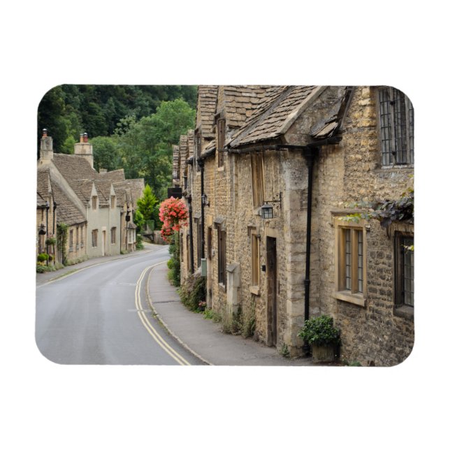 Cottages in Castle Combe, UK rectangle magnet (Horizontal)