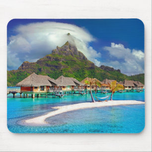 Cottages In The Middle Of Beach Mouse Pad