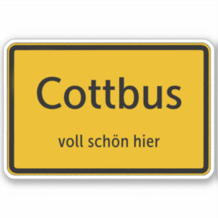 Cottbus Sticker Autosticker