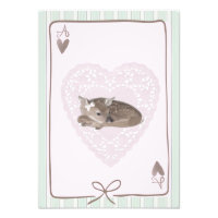 Cotteque sweet fawn card pink poster wall art