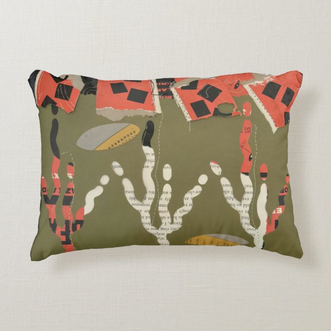 cotton abstract floral design  decorative cushion (Front)
