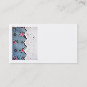 Cotton and lace sewing business card