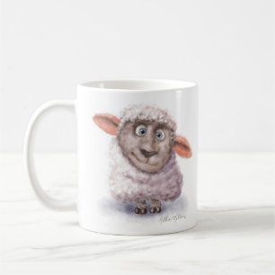 Cotton Ball Sheep Cartoon Coffee Mug