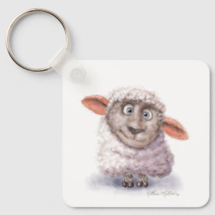 Cotton Ball Sheep Cartoon Key Ring
