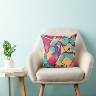 Cotton Candy Abstract Art Cushion