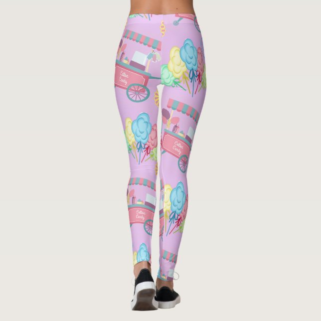 Cotton Candy All Over Print Leggings (Back)