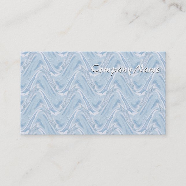 Cotton Candy Blue Abstract Business Card (Front)