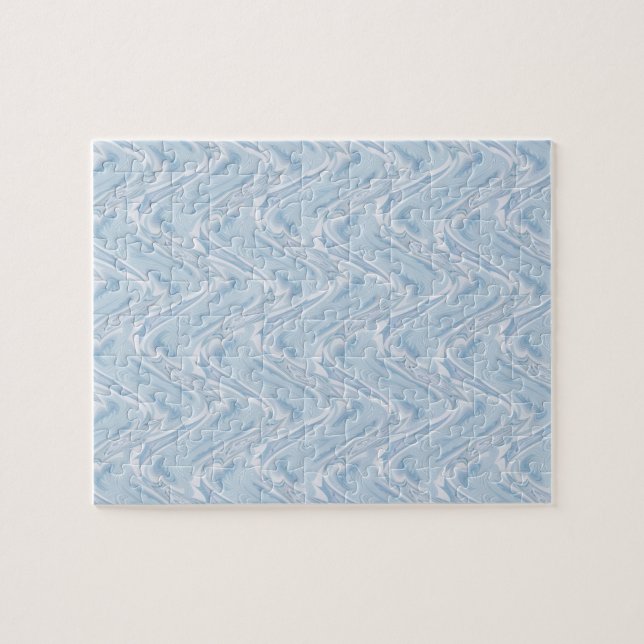 Cotton Candy Blue Abstract Jigsaw Puzzle (Horizontal)
