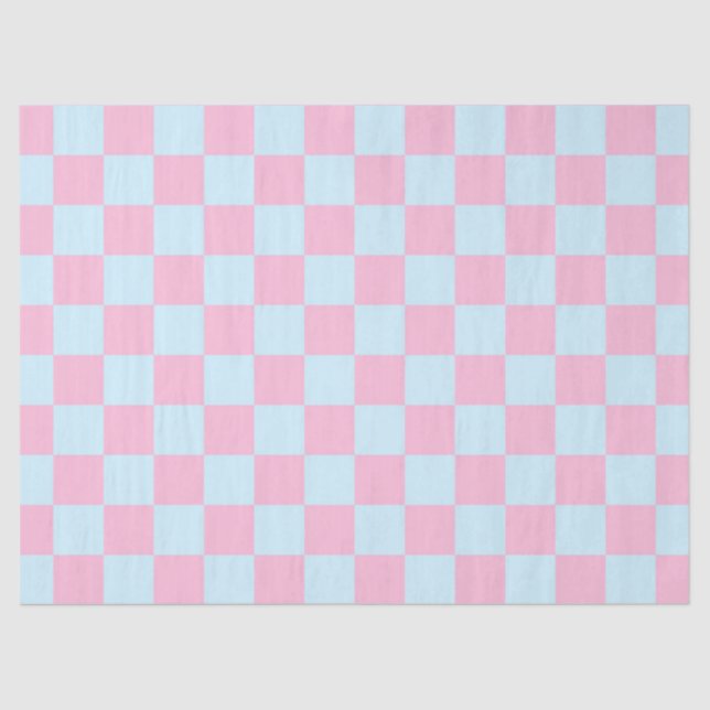 Cotton Candy Chequerboard Tissue Paper (Front)