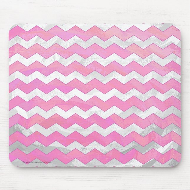 Cotton Candy Chevon Pattern Mouse Pad (Front)