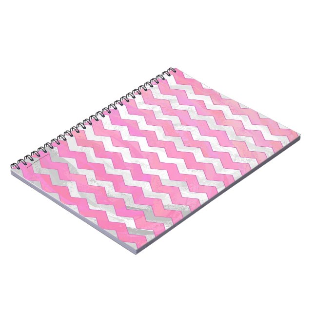 Cotton Candy Chevon Pattern Notebook (Left Side)