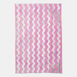 Cotton Candy Chevon Pattern Tea Towel