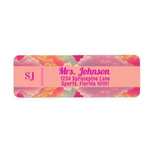 Cotton Candy Clouds Address Labels