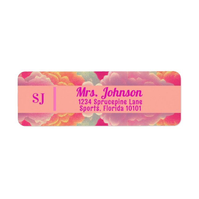 Cotton Candy Clouds Address Labels (Front)