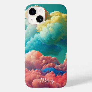 Cotton Candy Clouds Personalised Case-Mate iPhone 14 Case