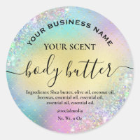 Cotton Candy Coloured Gold Body Butter Labels