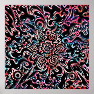 Cotton Candy Coloured Print, Standard Semi-Gloss Poster