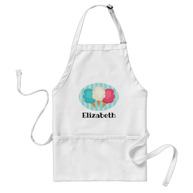 Cotton Candy Cute Personalised Standard Apron (Front)