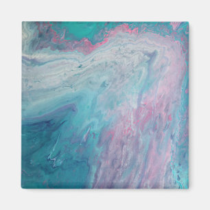 Cotton Candy Dreams Fluid Art Magnet