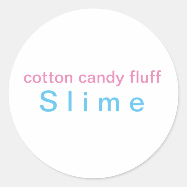 cotton candy fluff Slime Classic Round Sticker (Front)