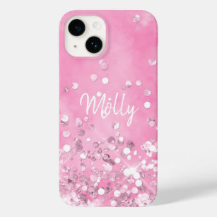 Cotton candy glitter cute pink girly Case-Mate iPhone 14 case