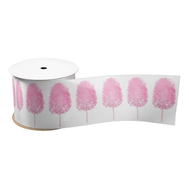 Cotton candy glitter cute pink girly  satin ribbon (Spool)